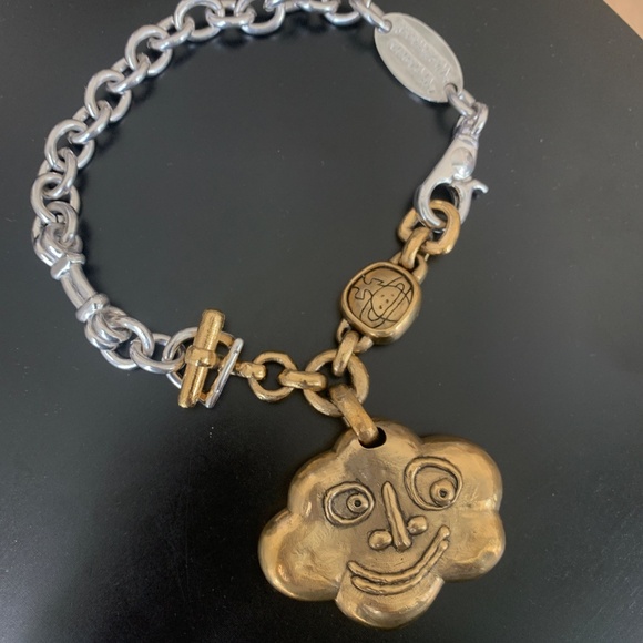 Vivienne Westwood HUGE reversible Choker Necklace w/ engraving & face RARE - Picture 12 of 15